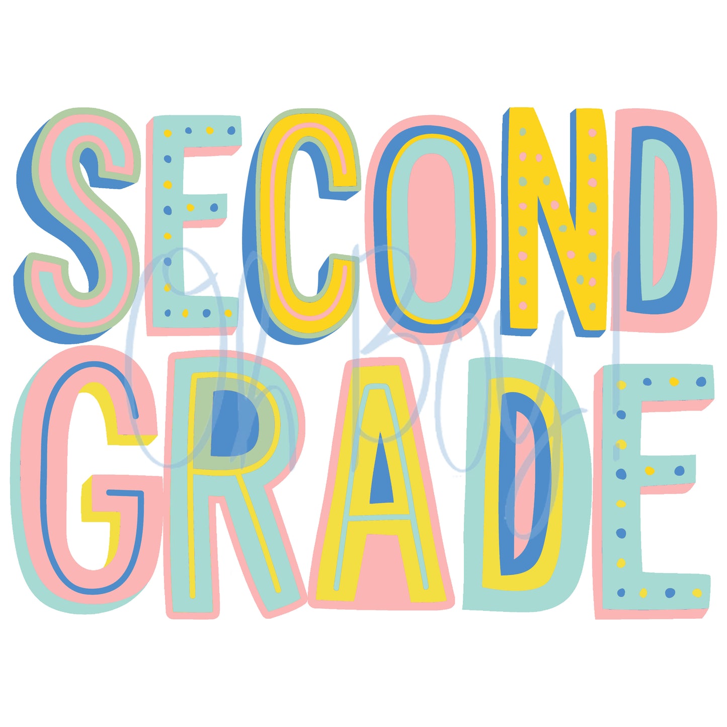Second Grade Pastel Digital Download