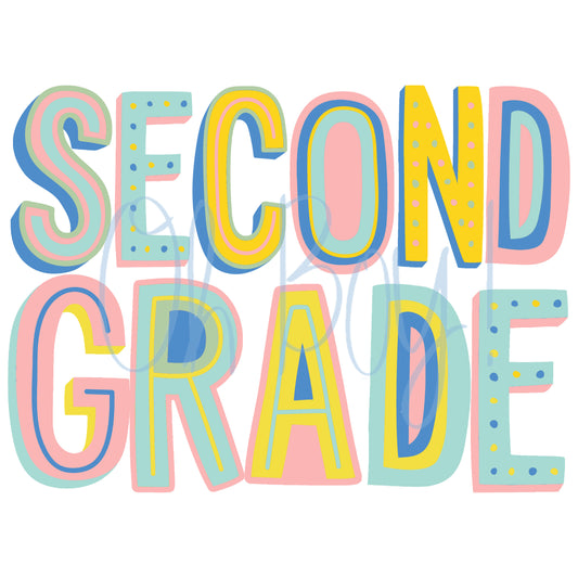 Second Grade Pastel Digital Download