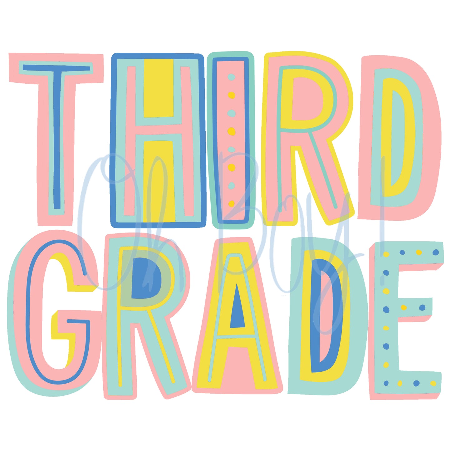 Third Grade Pastel Digital Download
