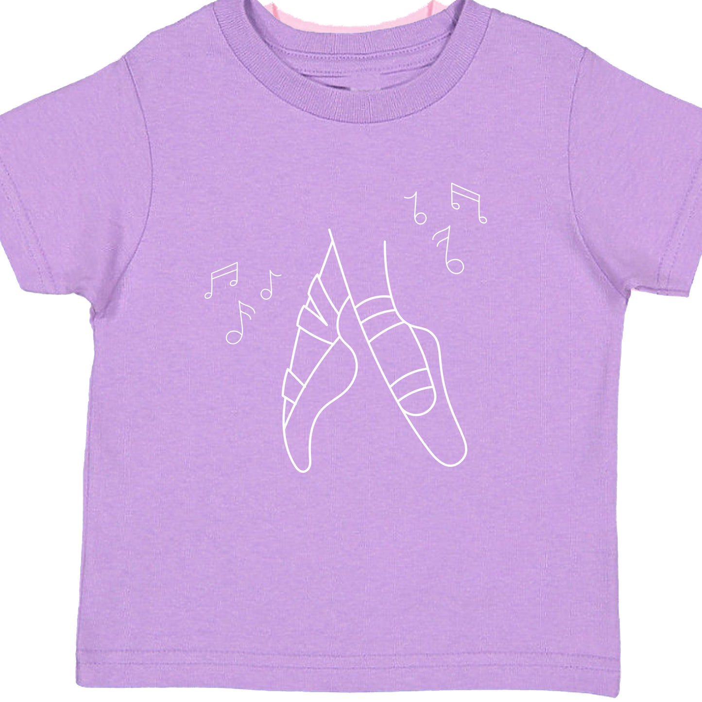 Ballet Shoes and Music Notes Sketch Tee Shirt