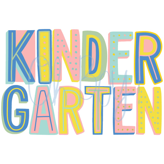 Kindergarten Pastel Digital Download