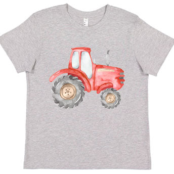 Red Tractor Watercolor