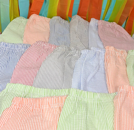 boys seersucker shorts for spring and summer