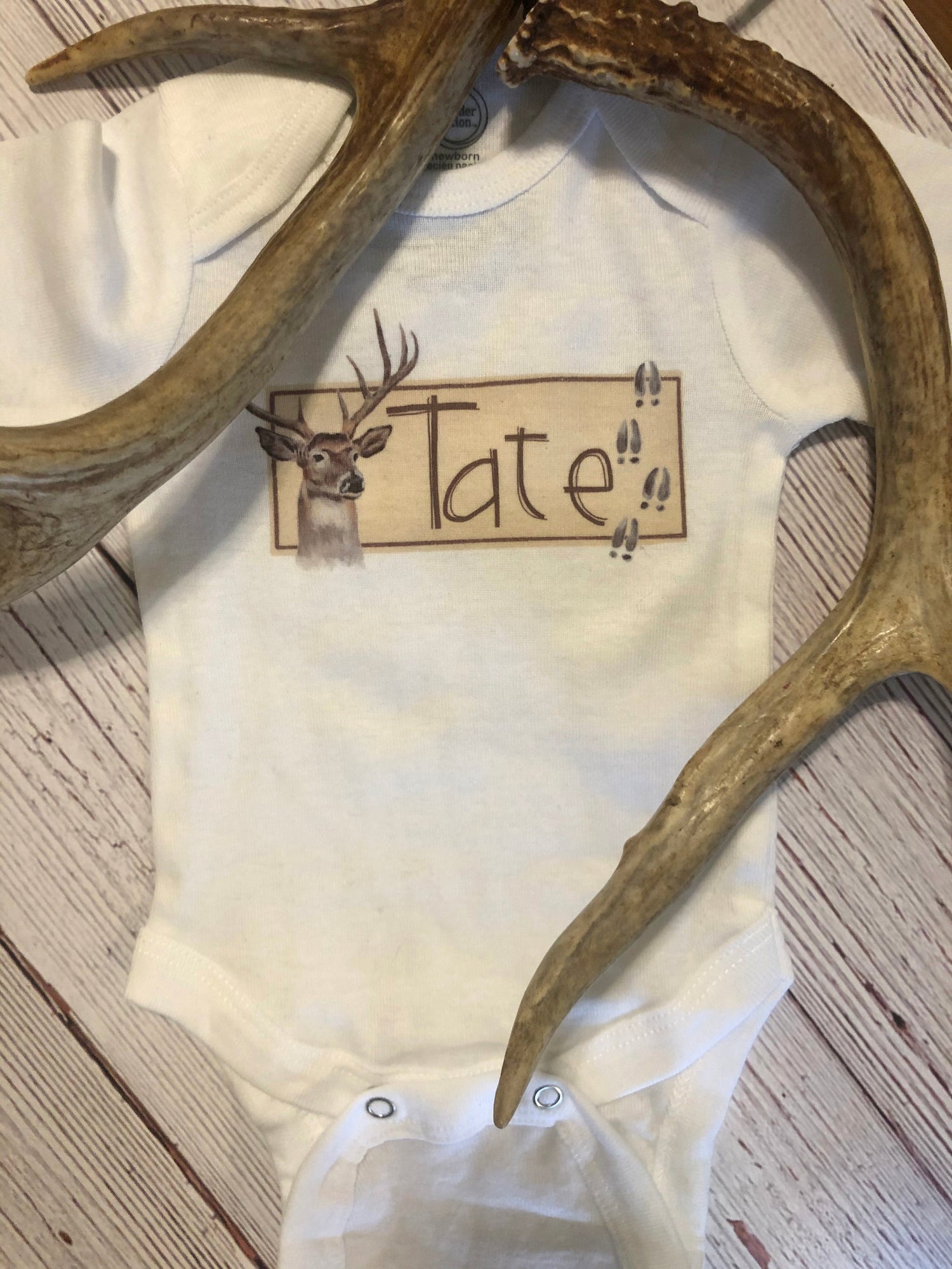 personalized boys deer hunting tee shirt